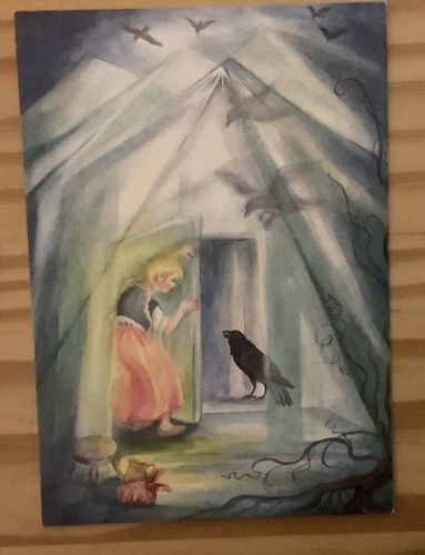 Postkarte die sieben raben - sieben,